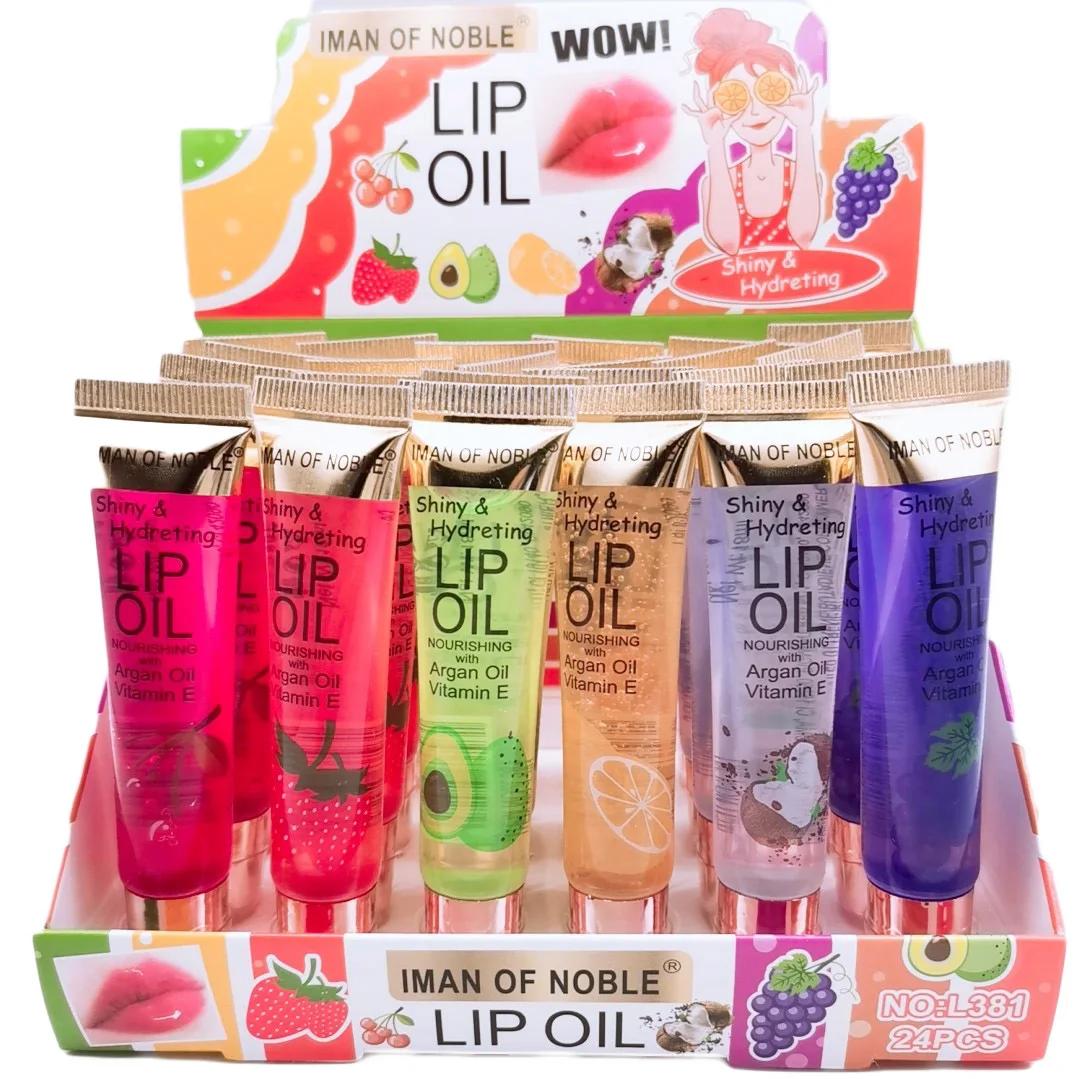 Brillant à lèvres hydratant Transparent, saveur de Fruit, vitamine E, huile pour enfants filles, soi