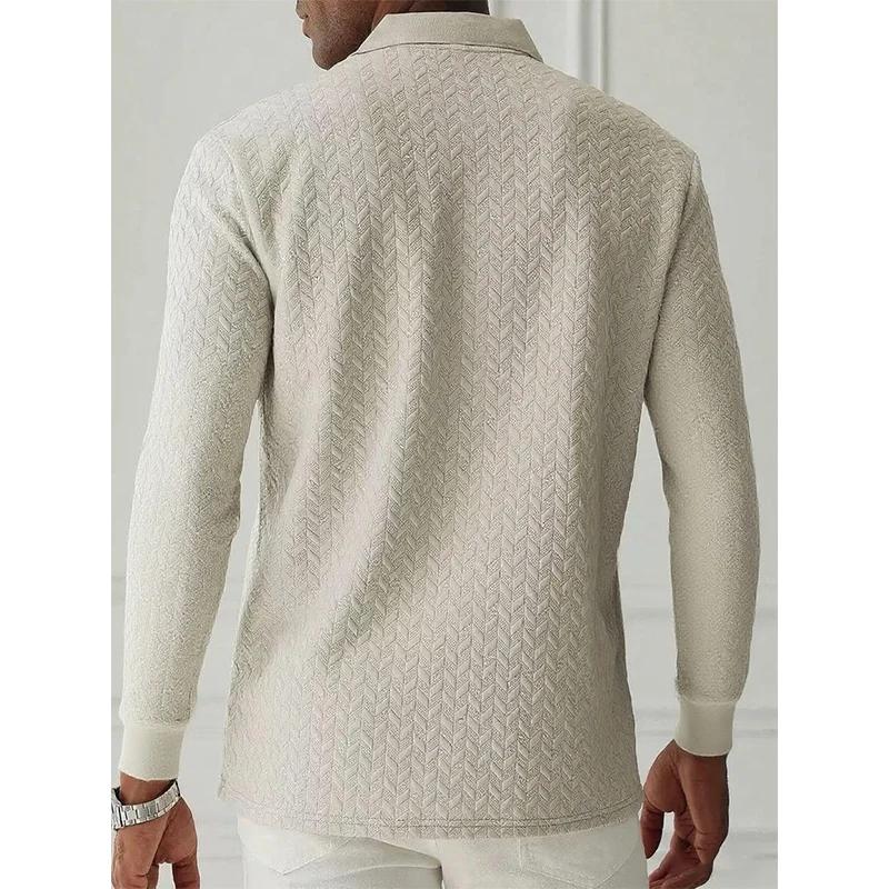 Hommes à manches longues Polo de haute qualité hommes vêtements bureau Polos T-shirt affaires Polosh