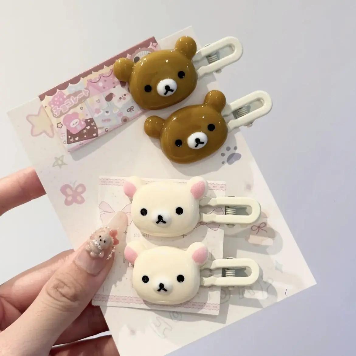 Rilakkuma pinces à cheveux pour filles Kawaii Relax ours épingle à cheveux femmes frange épingle à c