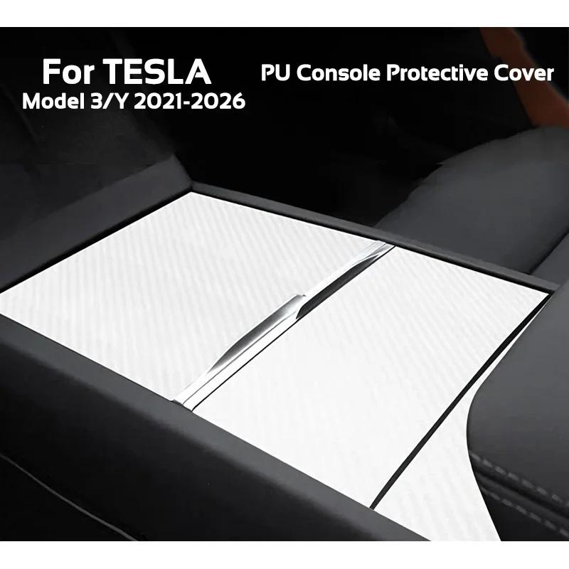Film de protection autocollant en cuir PU pour Console centrale Tesla modèle 3 Y 2021 – 2026, pannea