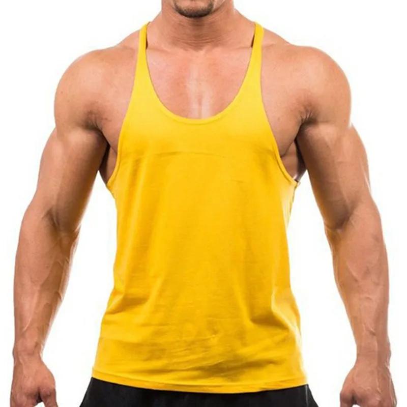 Chemise d'entraînement de musculation pour hommes, chemise en coton, haut de jogging, chemise de fit