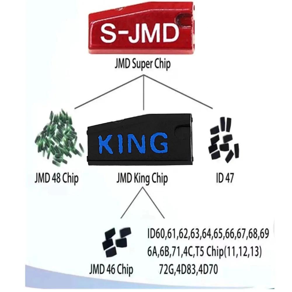 Puce de clé de voiture transpondeur universelle multifonction JMD King/bleu pour programmeur 4D/ID46