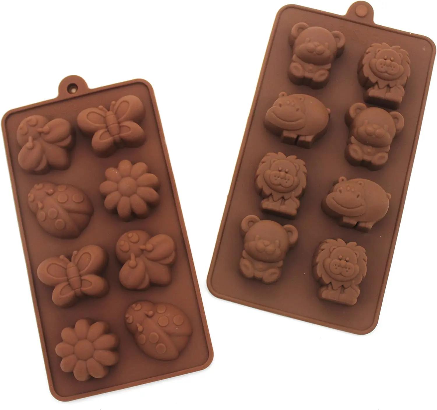 Moule à chocolat en Silicone, véhicules et formes d'animaux, pour la fabrication de chocolat, gaufre