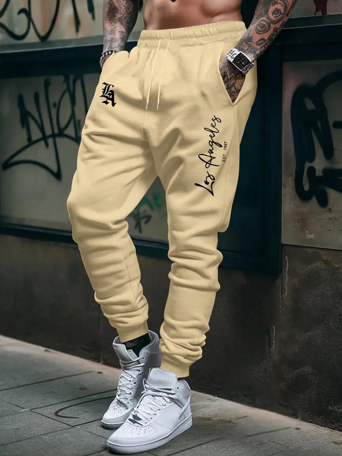 Pantalon de survêtement polaire tendance pour homme avec motif lettres – Nouveau style 2026 – Haute 