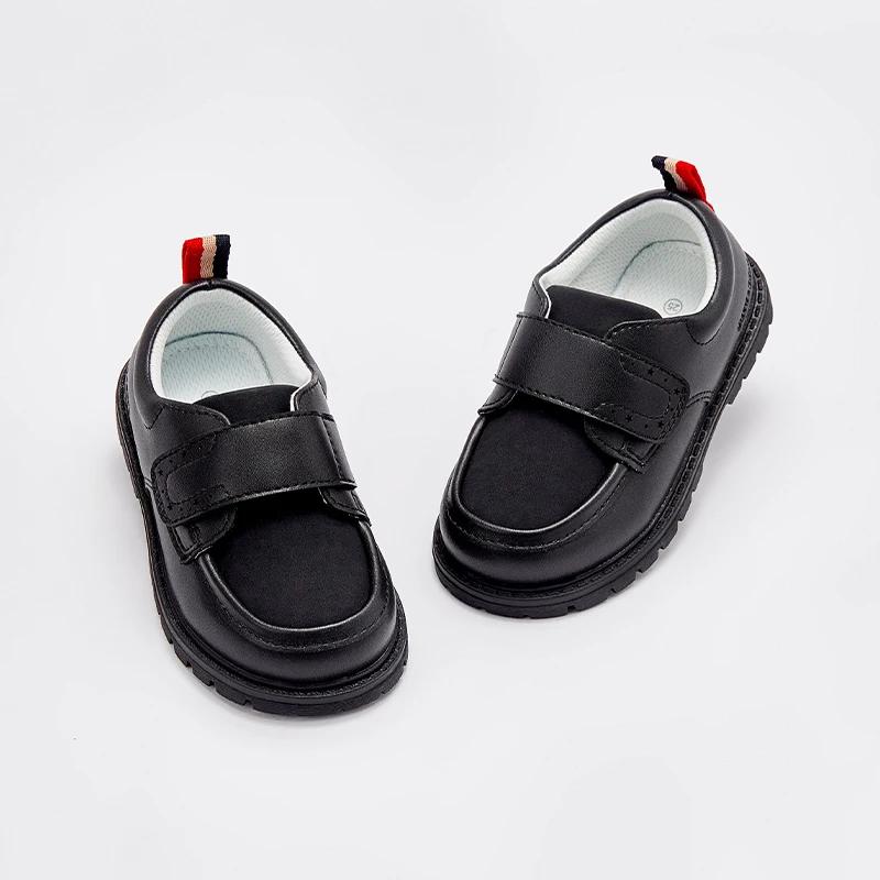 MACKKids-Chaussures en cuir respirantes pour enfants, plates, noires, beiges, princesse, filles, gar