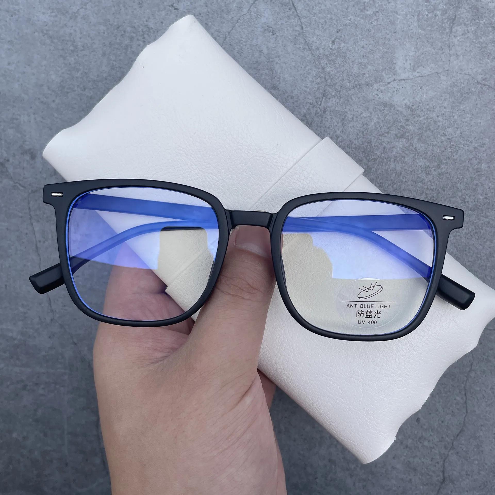 Lunettes d'ordinateur noires monture femmes hommes Anti lumière bleue carré Rectangle lunettes bloca