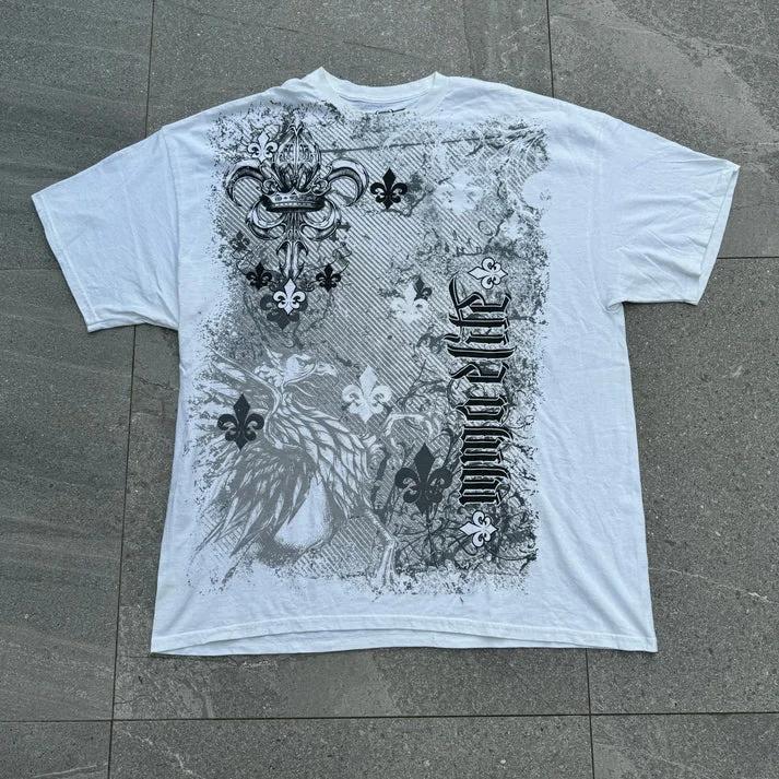 Hip Hop T-Shirt Streetwear femmes Vintage graphique Style américain mode Baggy pur hauts loisirs Cou