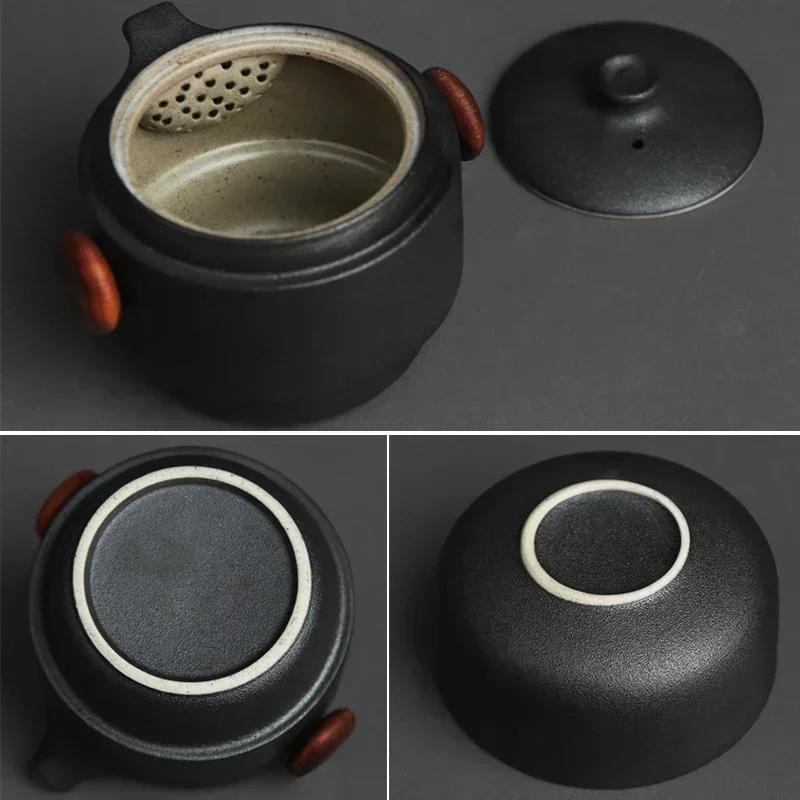 Théière et tasses en céramique et porcelaine, service à thé Kung Fu pour bureau de voyage, service à
