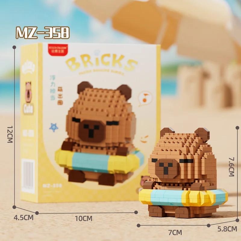 Poupée mignonne Kapi Capybara Bala, blocs de construction créatifs, ornements Capybara, jouets éduca