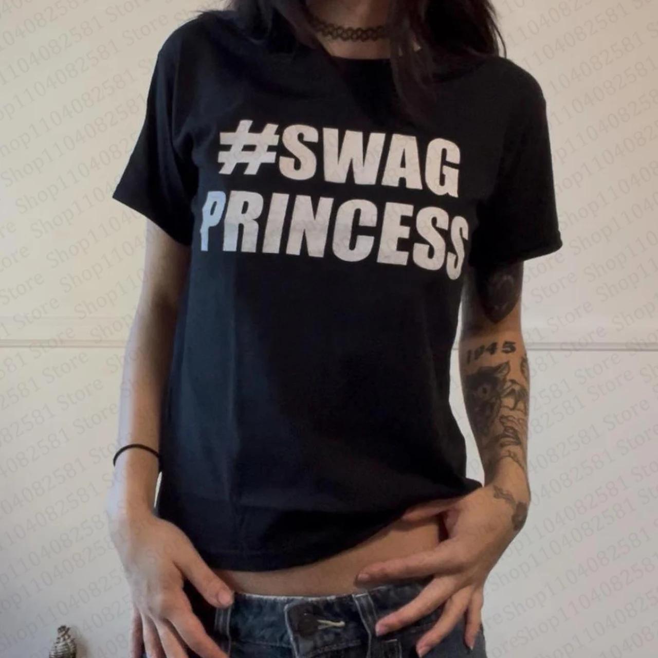 Esthétique Kawaii vêtements rétro femmes 90s haut coupé femmes bébé lettre T-shirt Y2k mode décontra