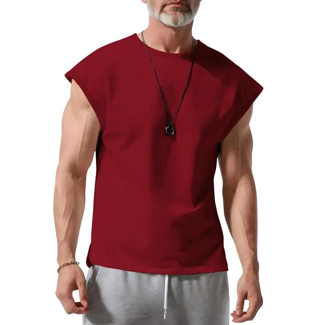 Amazon transfrontalier vêtements pour hommes été nouveau t-shirt sans manches jeunesse décontracté a