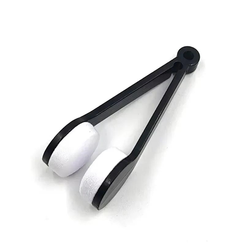 Brosse de nettoyage portable multifonctionnelle pour lunettes, mini-essuie-lunettes en microfibre po