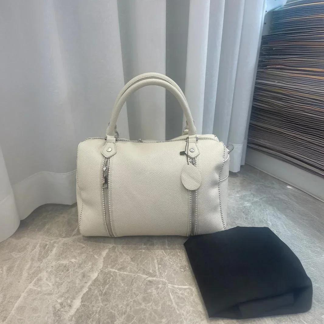 Nouveau sac à main en cuir pour femme, motif lychee noir, sac bandoulière, sac seau