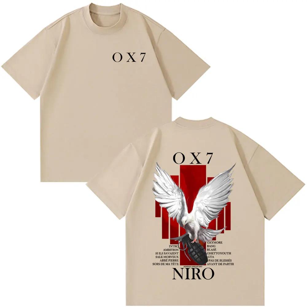 Rappeur Niro OX7 Album T-shirt hommes femmes vêtements Hip Hop mode Pop musique T-shirts mâle décont