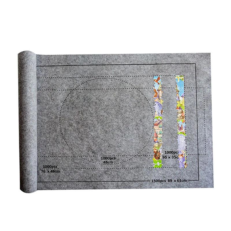 Tapis de puzzle en rouleau de feutre, tapis de jeu, couverture pour jusqu'à 1500 pièces, accessoires