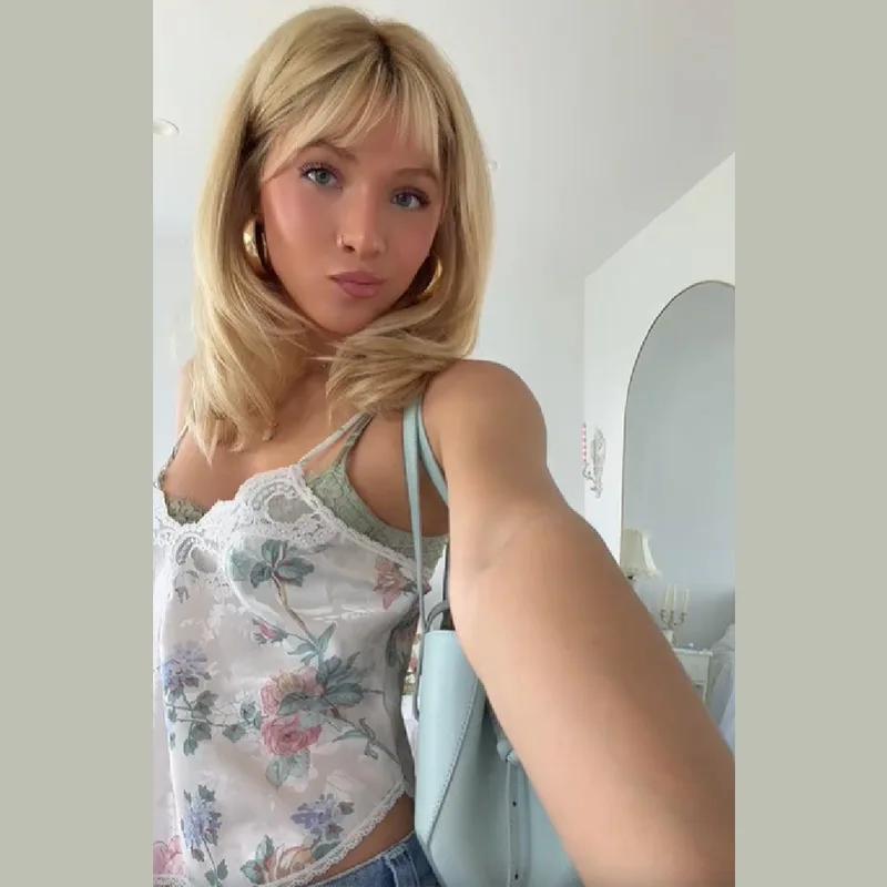 Nouveau Top Camisole Sexy en Dentelle Florale à Bretelles Fines, Col en V, Bordure en Dentelle Festo