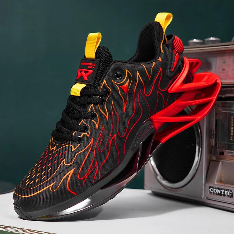 Chaussures de sport décontractées pour hommes, avec absorption des chocs, tendance, rehaussantes, po