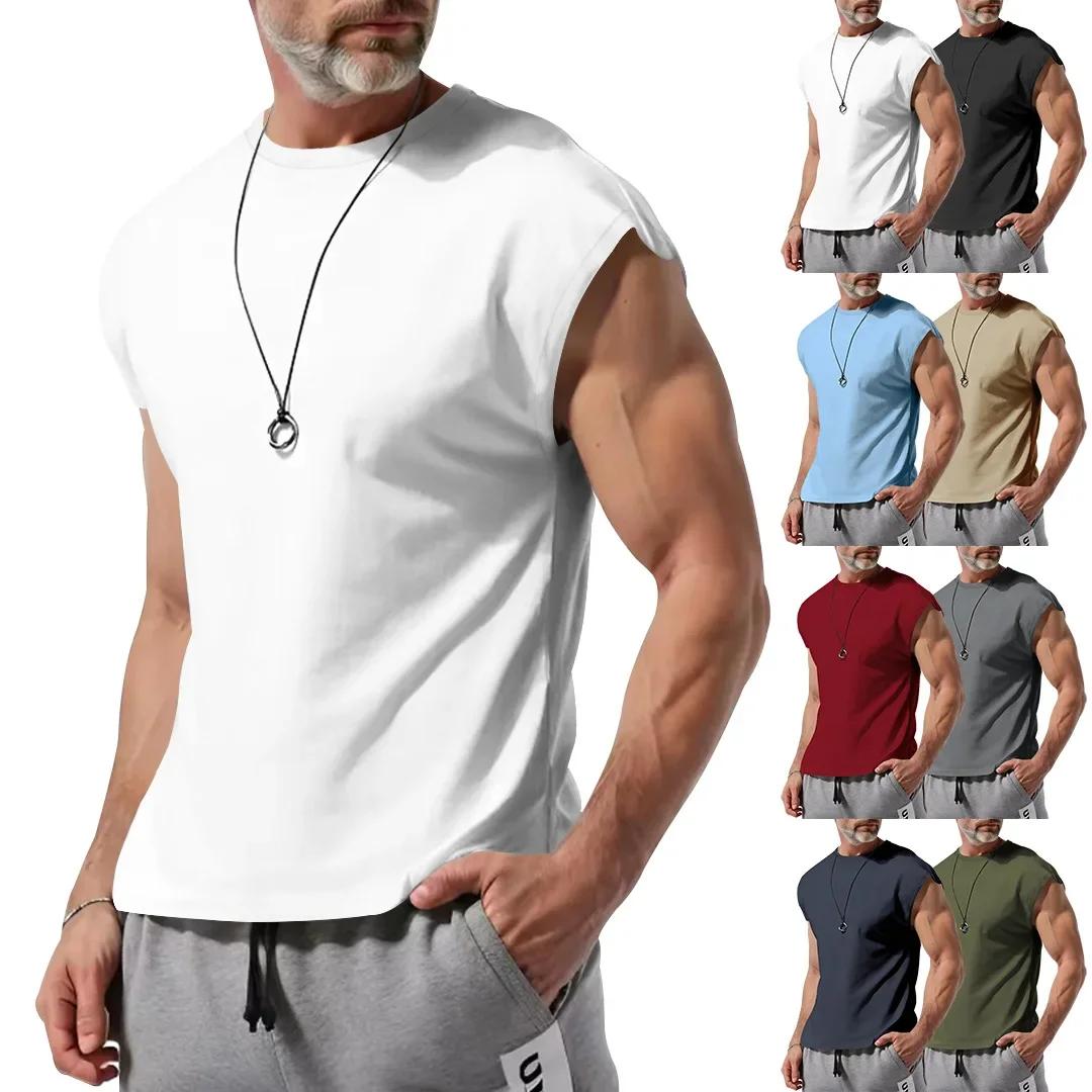 Amazon transfrontalier vêtements pour hommes été nouveau t-shirt sans manches jeunesse décontracté a