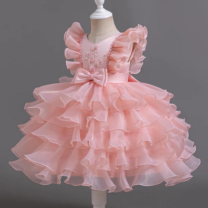 Robe de Bal Élégante Rose à Paillettes pour Bébé Fille de 3 à 10 Ans, Boutique, ixd'Anniversaire