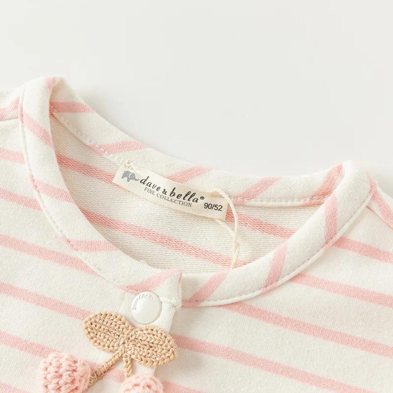 MACGirls-Veste en coton rayée pour bébé, cardigan doux et mignon pour enfants, haut de fête pour enf