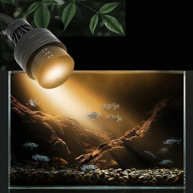 Lumière Led pour Aquarium, décoration d'aquarium, projecteur à mise au point réglable, lampe de cult