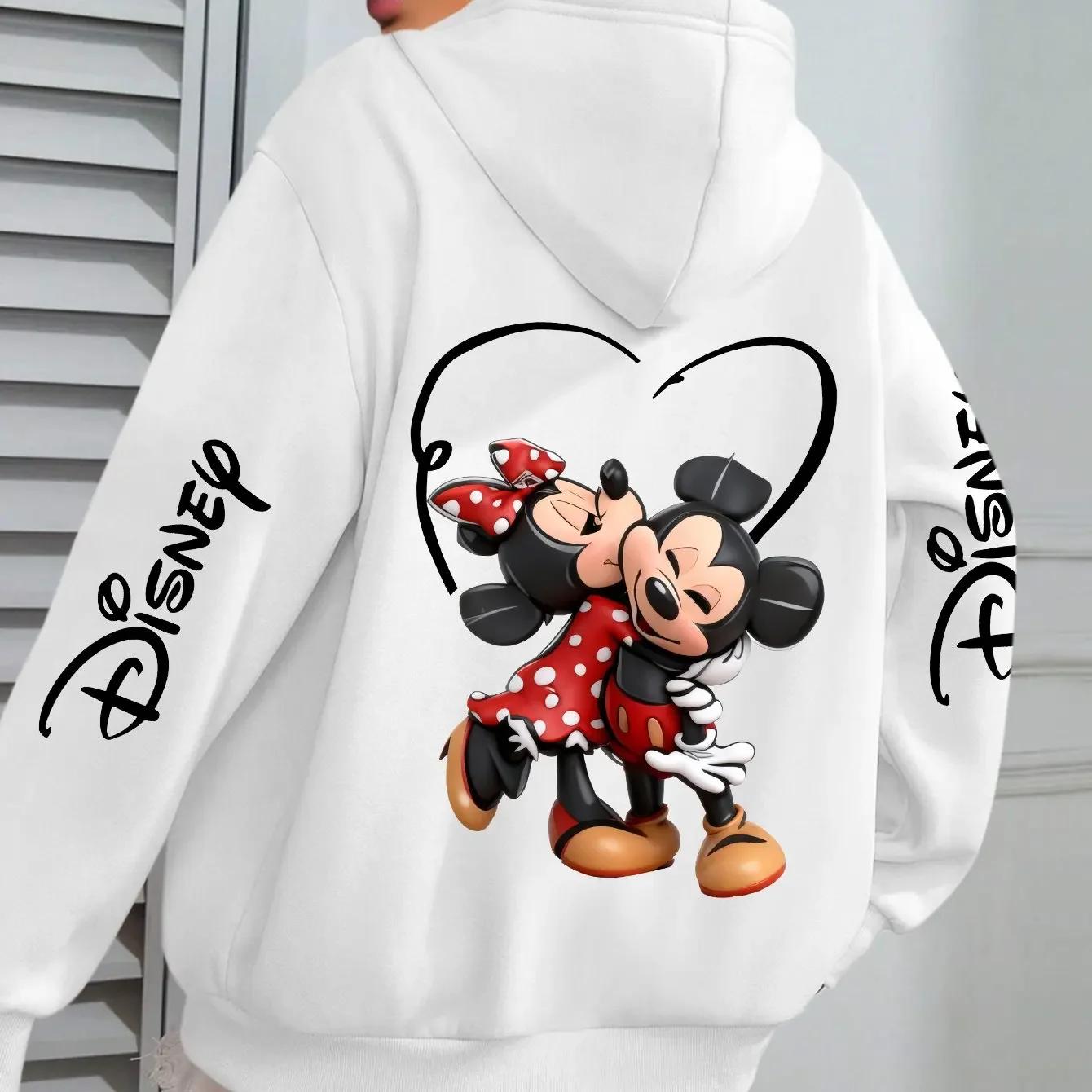 Disney - Sweat-shirt à capuche confortable Mickey et Minnie