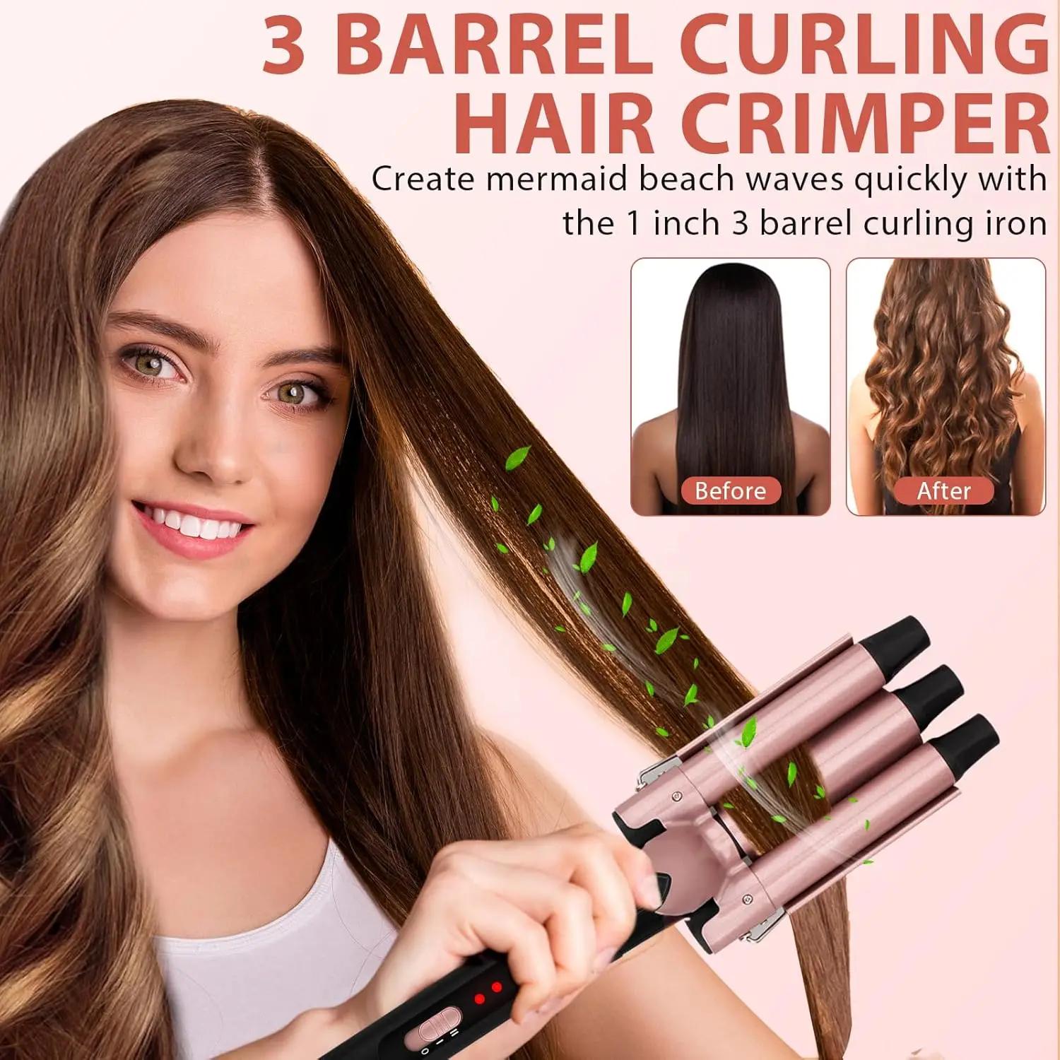 Brosse thermique de 1,5 pouces pour un look éclat, lissage des cheveux rond chauffant avec 2 réglage