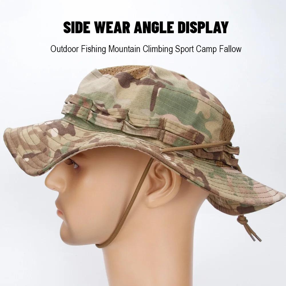 Chapeau Boonie camouflage pour hommes, 1 pièce/5 pièces, protection solaire, seau respirant, randonn