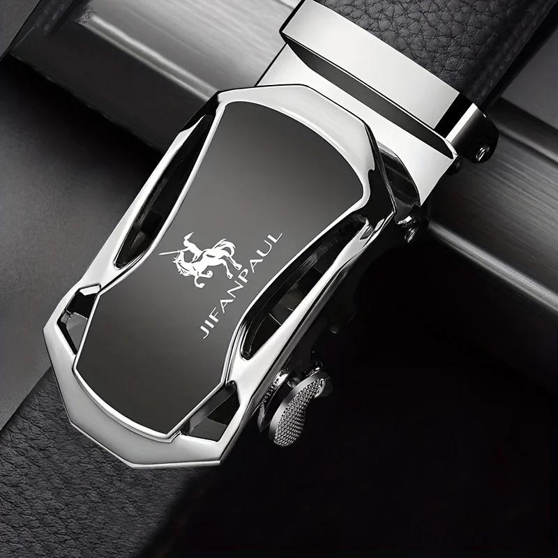 JIFANAUL hommes célèbre marque ceinture de haute qualité en cuir ceinture de luxe en métal boucle au