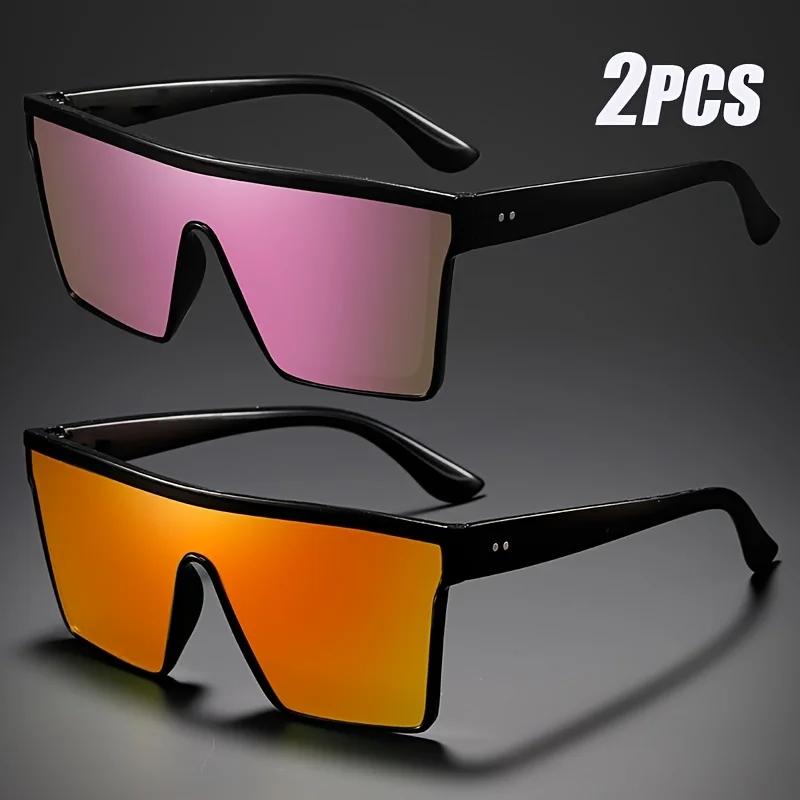 Lunettes de soleil une pièce à monture surdimensionnée pour hommes et femmes, accessoire d'intérieur