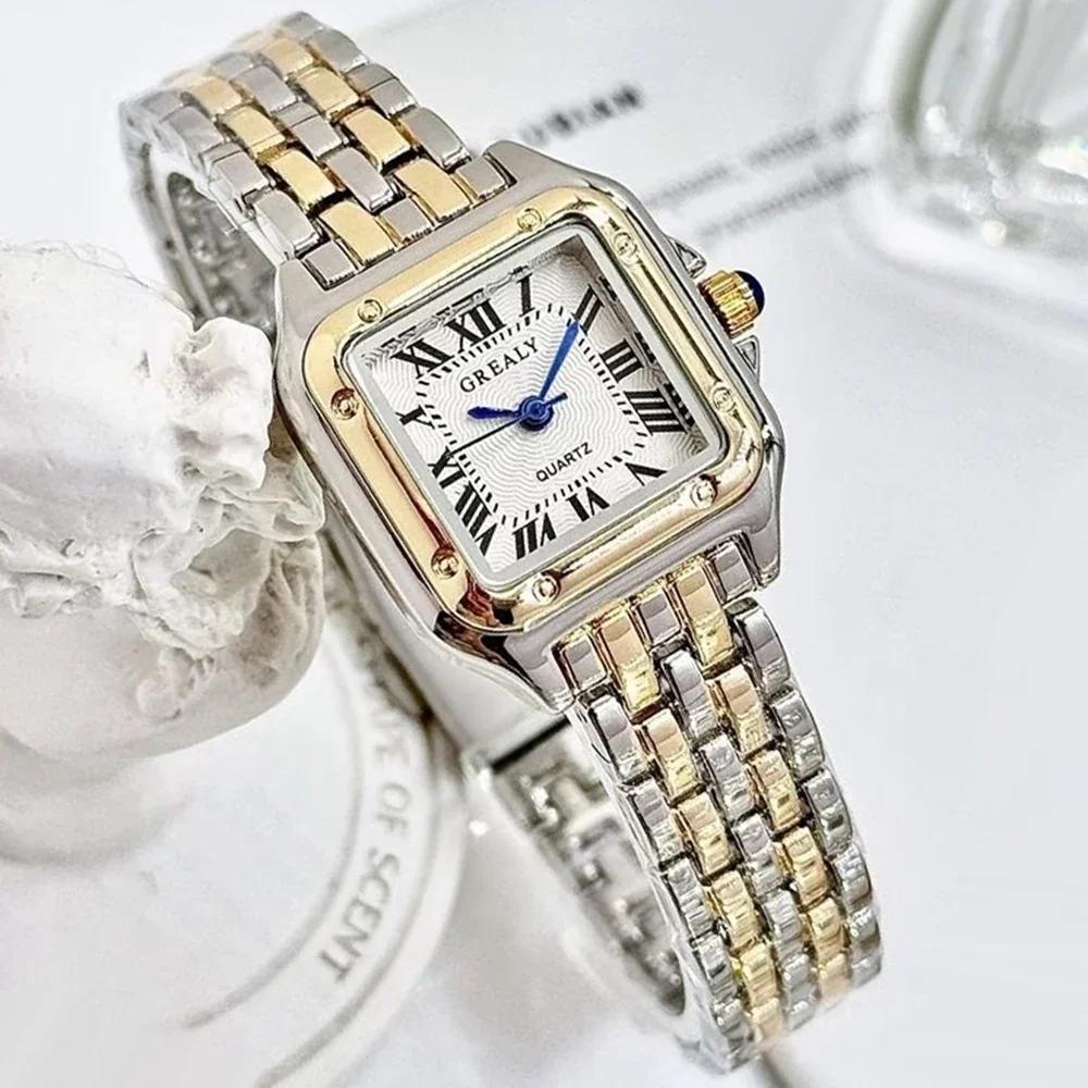 Montres de luxe en strass pour femmes, montre-bracelet à Quartz carrée, Simple, horloge pour dames