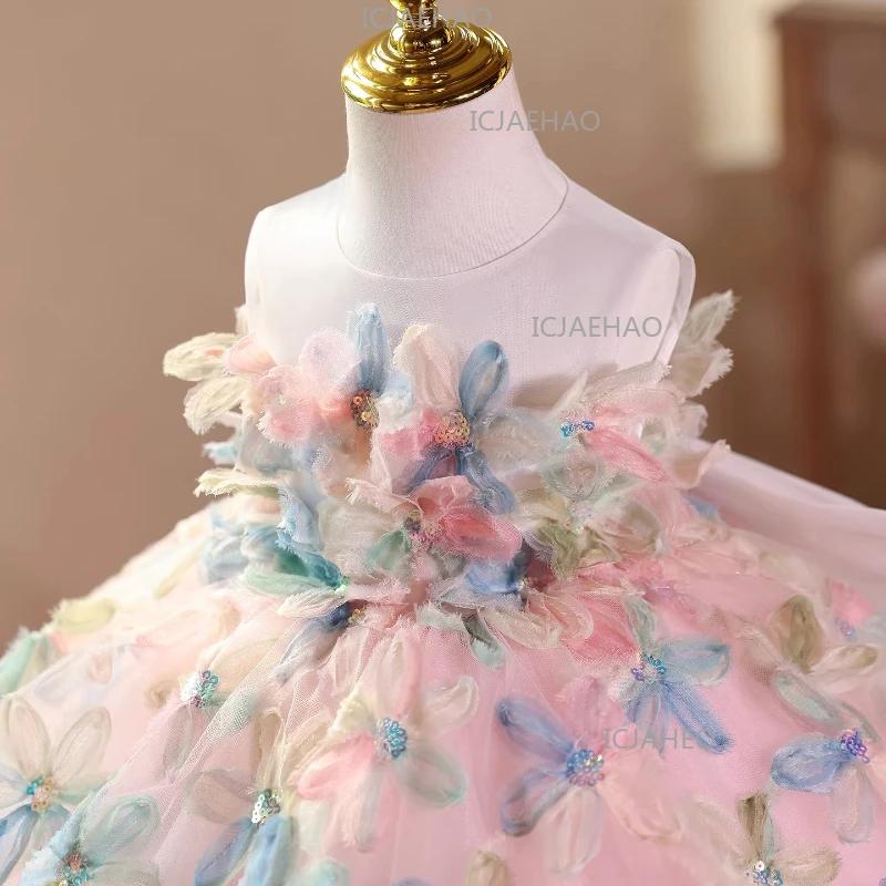 Robe de princesse pour enfants, tenue de cérémonie pour filles, robe de performance au piano, tenue 