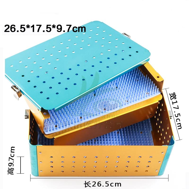 Boîte de stérilisation, outils chirurgicaux oculaires en silicone importés, boîte de stérilisation e