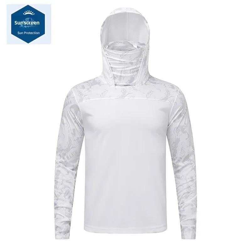 T-shirts d'été Ultra-fins Protection solaire maille légère Patchwork Camouflage soie glacée sport él