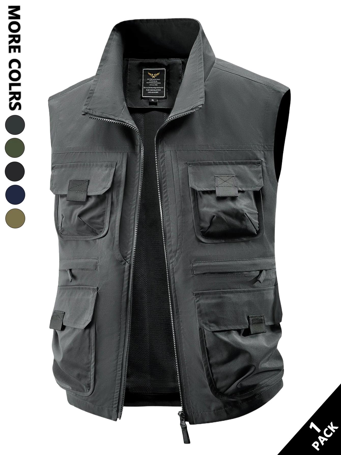 Gilet de travail décontracté pour hommes, coupe-vent et anti-chaleur, adapté aux déplacements quotid