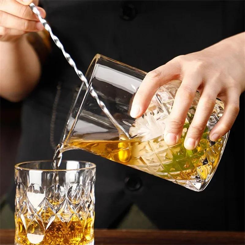 Shaker à Cocktail de 700ml, tasse en verre à whisky, tasse à agitation professionnelle pour Cocktail
