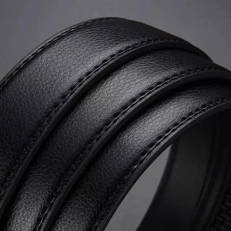Ceinture à clic pour hommes, marque de luxe de styliste, ceintures en cuir véritable pour jeans, bou