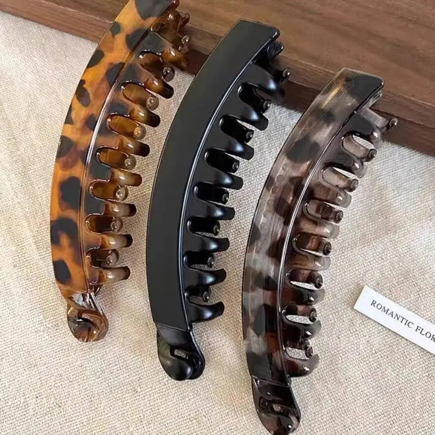 Pince à cheveux banane écaille de tortue, épingle à cheveux en forme de poisson pour femmes, accesso