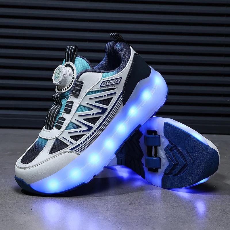 Chaussures de sport de plein air à la mode 2026, chaussures de patins à roulettes, baskets pour enfa