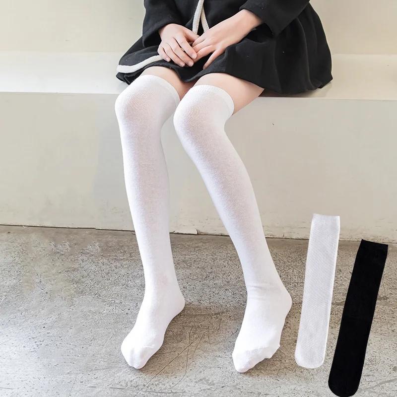 Chaussettes pour enfants pour filles chaussettes longues hautes blanches pour garçons chaussettes de