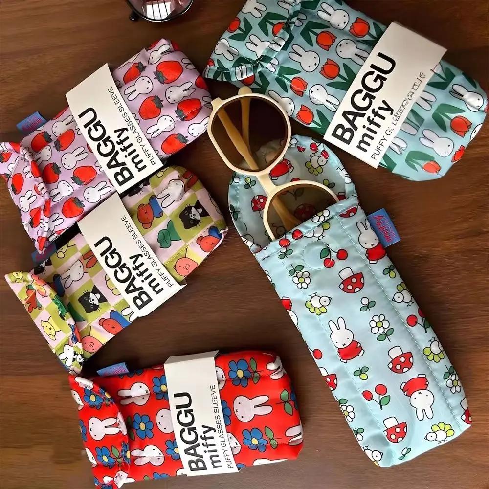 Kawaii Miffy lunettes sac de rangement mignon lapin lunettes de soleil dessin animé lunettes de sole