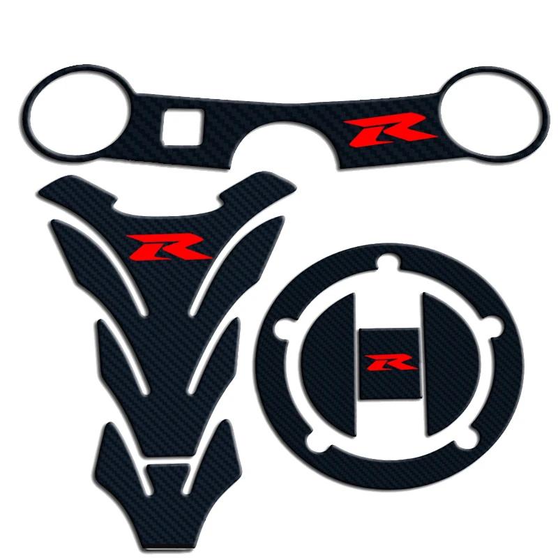 Autocollant de bouchon de réservoir en carbone, tampon de réservoir, fourche, Triple arbre, pince su
