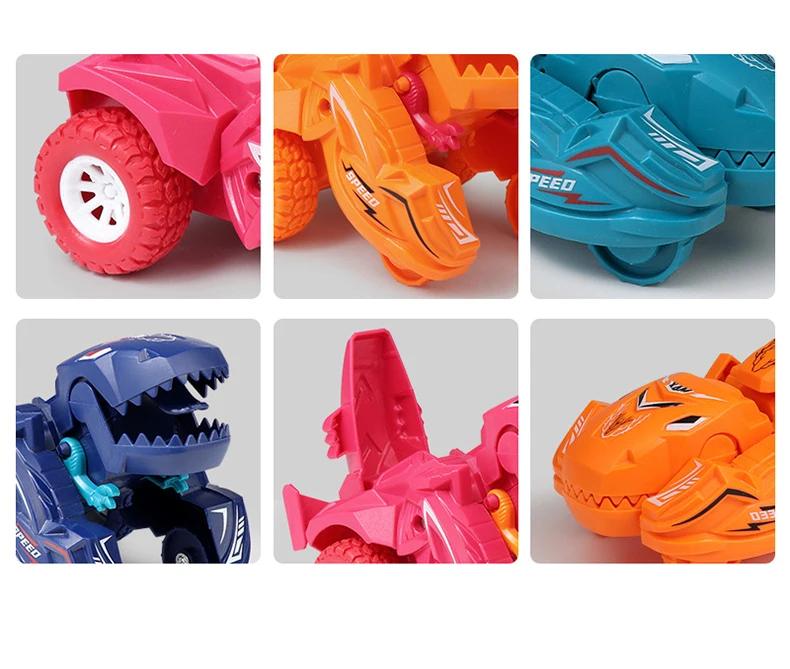 Modèle de voiture à déformation de dinosaure 2 en 1, jouet pour garçons, Action en une étape, Transf