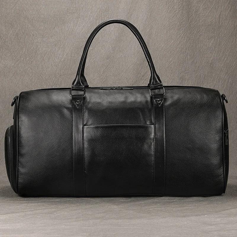 Sac de voyage en cuir de nouveau design à la mode, sac de sport en peau de vache souple, sac de voya