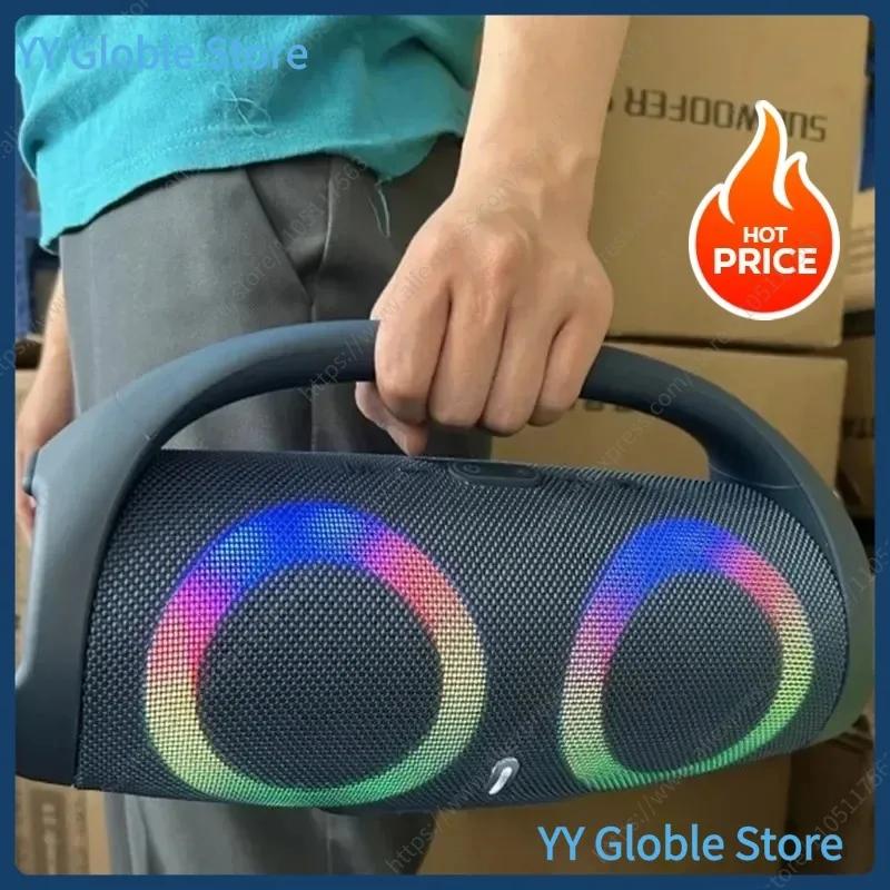 Haut-parleur Bluetooth 100 W : Boombox portable étanche à lumière RVB avec TWS 360 °   Stereo, radio