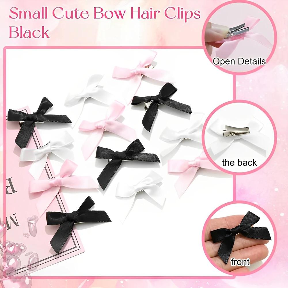 Mini pinces à cheveux Y2k pour filles, 5 à 24 pièces, épingle à cheveux en métal, Barrette, ruban fa