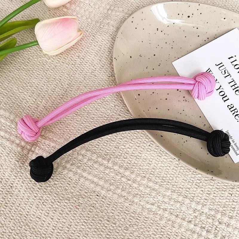 Attaches de cheveux en caoutchouc extensibles simples pour femmes, haute élasticité, mode fille, cor