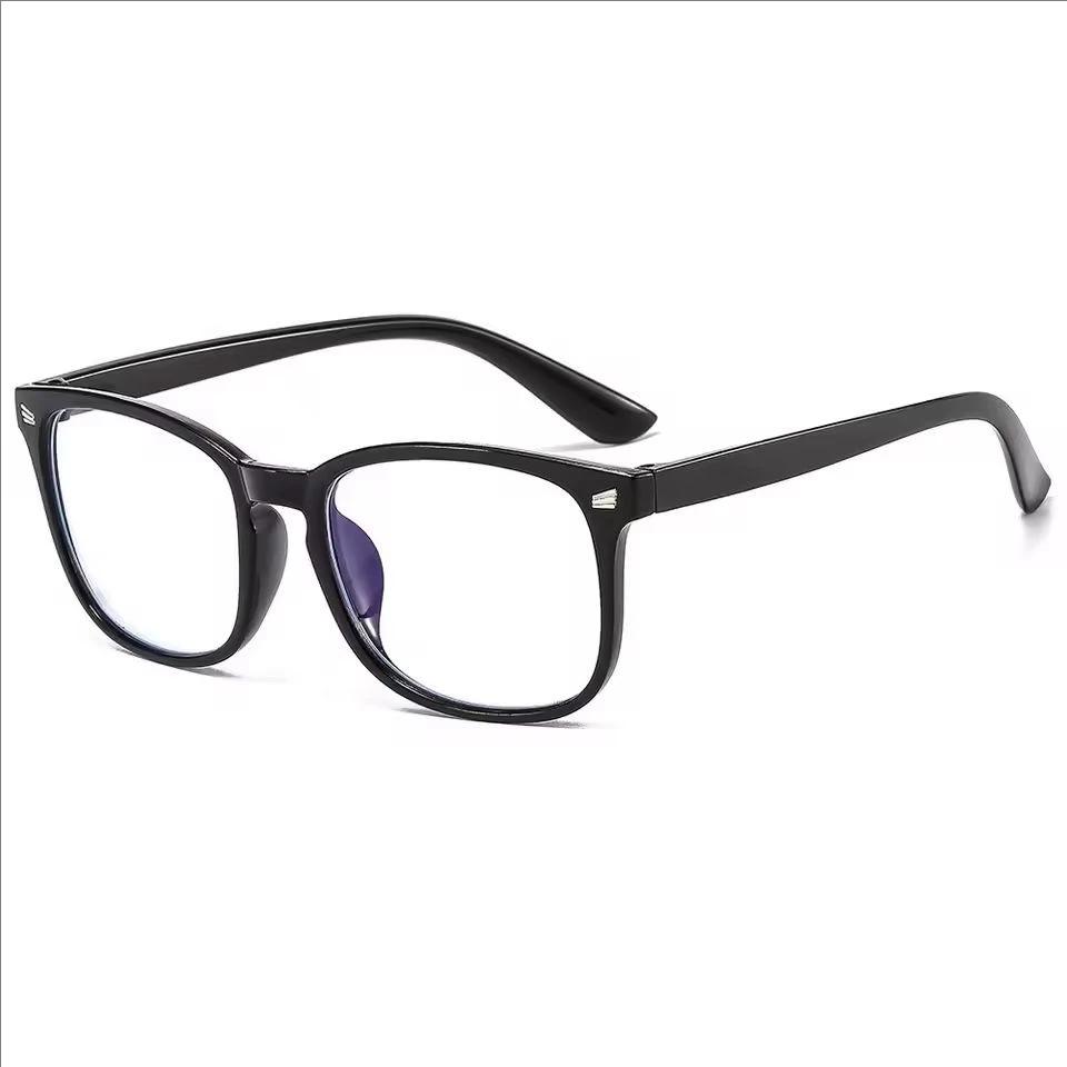Lunettes à lentilles transparentes carrées minimalistes, barrière de lumière bleue, adaptées à un us