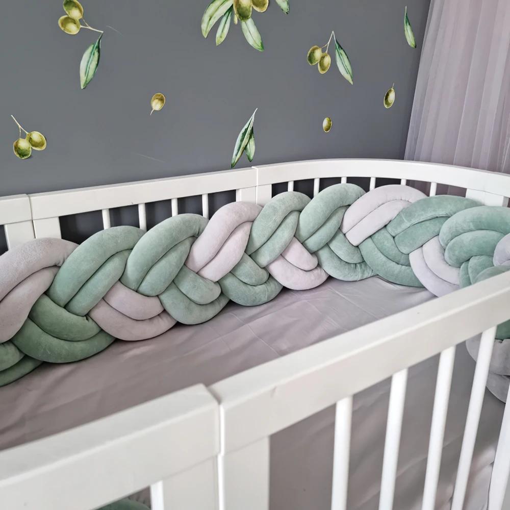 Pare-chocs de lit de bébé pour enfants, tresse de coussin, protecteur de décoration de lit CPull, no