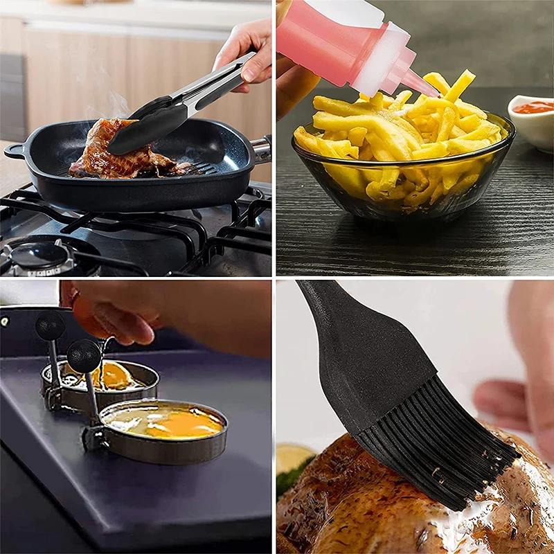 LMETJMA-Kit d'accessoires pour grill plat, avec sac de transport, 12 pièces, JT48